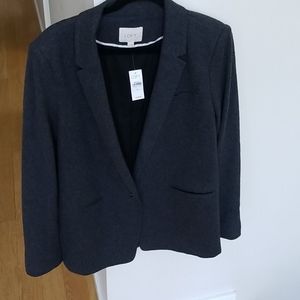 Ann Taylor Loft blazer cotton grey nwt